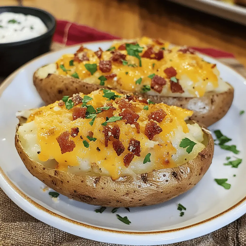 Light and fluffy, these steakhouse baked potatoes are the perfect side for any meal! With their crispy skin and creamy interior, they make any dinner feel special. Top them with butter, sour cream, or cheese for an irresistible treat. Save this recipe for your next family gathering or steak night, and elevate your dining experience!