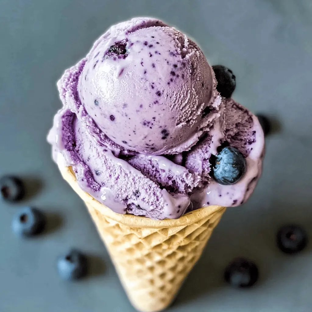 Easy Homemade Blueberry Ice Cream Recipe