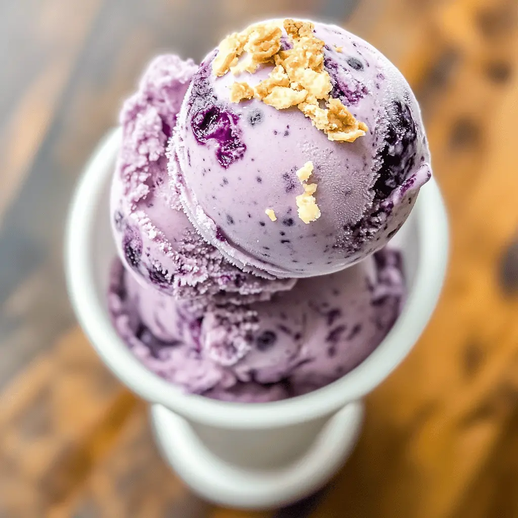 Easy No Churn Blueberry Pie Ice Cream Recipe