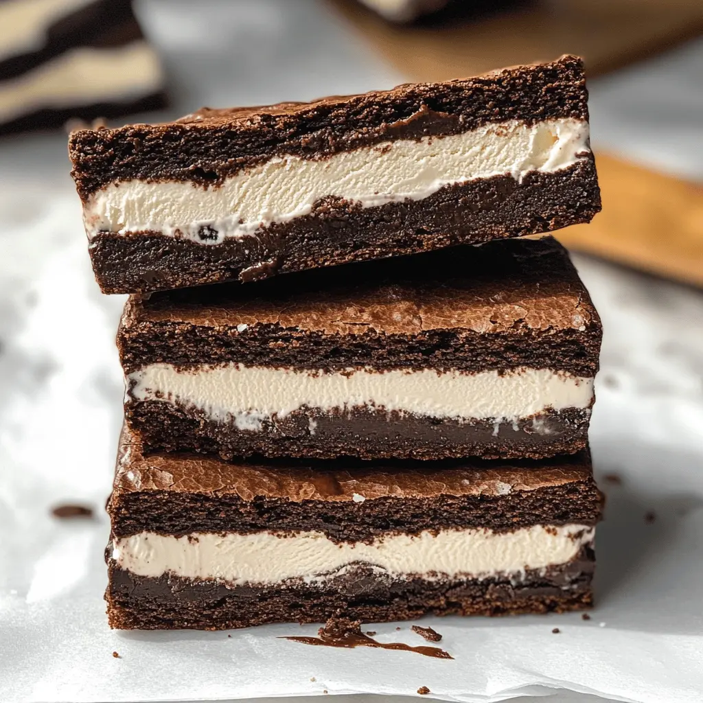 Treat yourself to these delightful Brownie Ice Cream Sandwiches! Made with fudgy brownies and creamy ice cream, they're the perfect sweet treat for any occasion. The rich chocolate flavor combined with your favorite ice cream will leave everyone wanting more. Don't forget to save this recipe for your next party or family gathering!