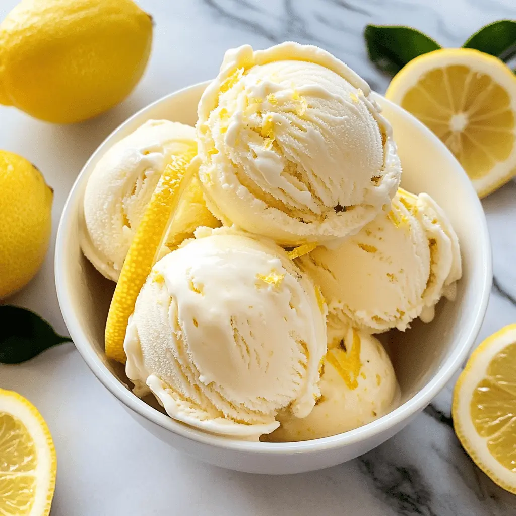 Easy Creamy Lemon Ice Cream Recipe