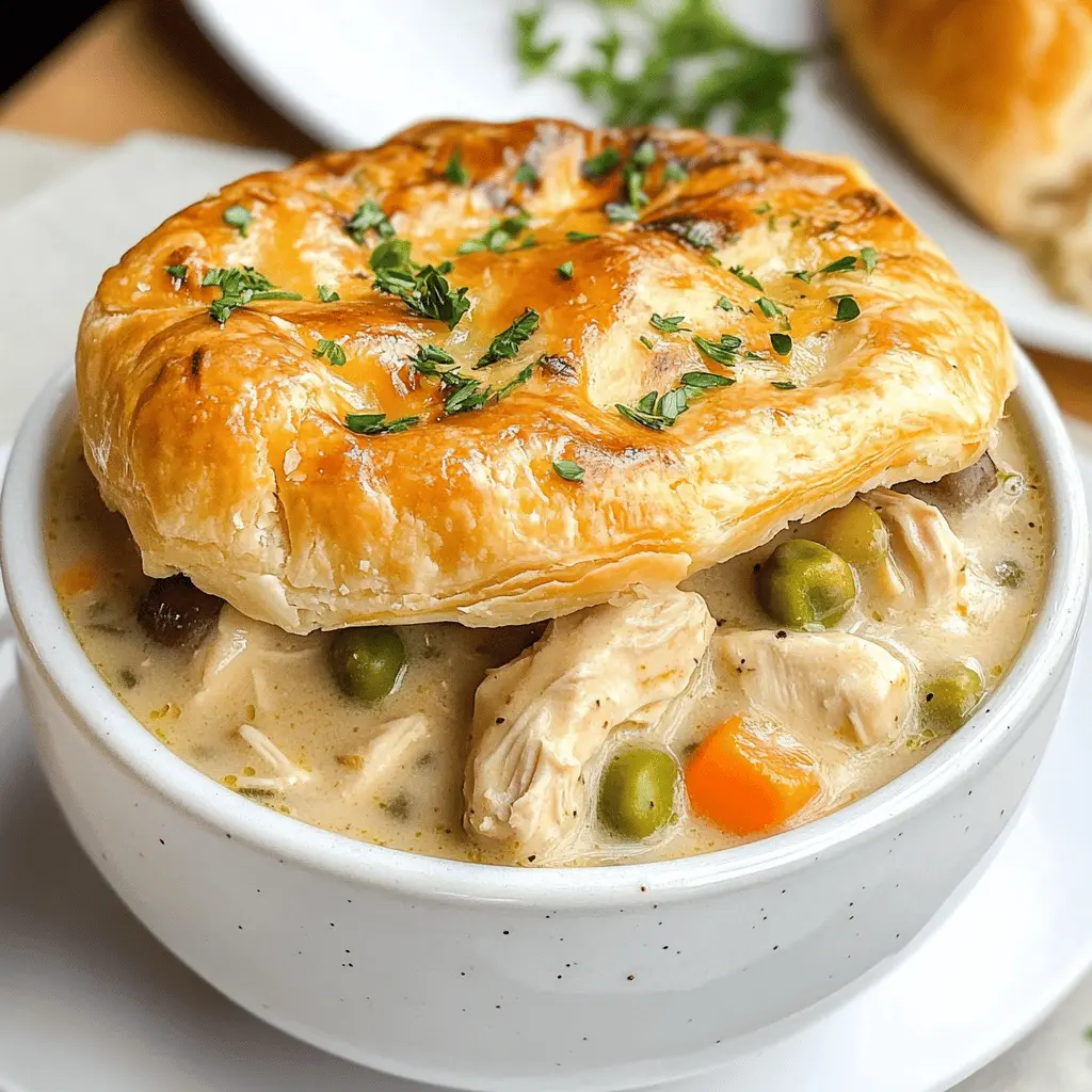 Warm up your dinner table with this comforting Crock Pot Chicken Pot Pie! Packed with tender chicken, hearty vegetables, and a creamy sauce, this recipe is perfect for busy weeknights or cozy weekends. Just toss the ingredients in your slow cooker, and let it do the work. Save this pin to make mealtime a breeze! Great for family dinners or gatherings!