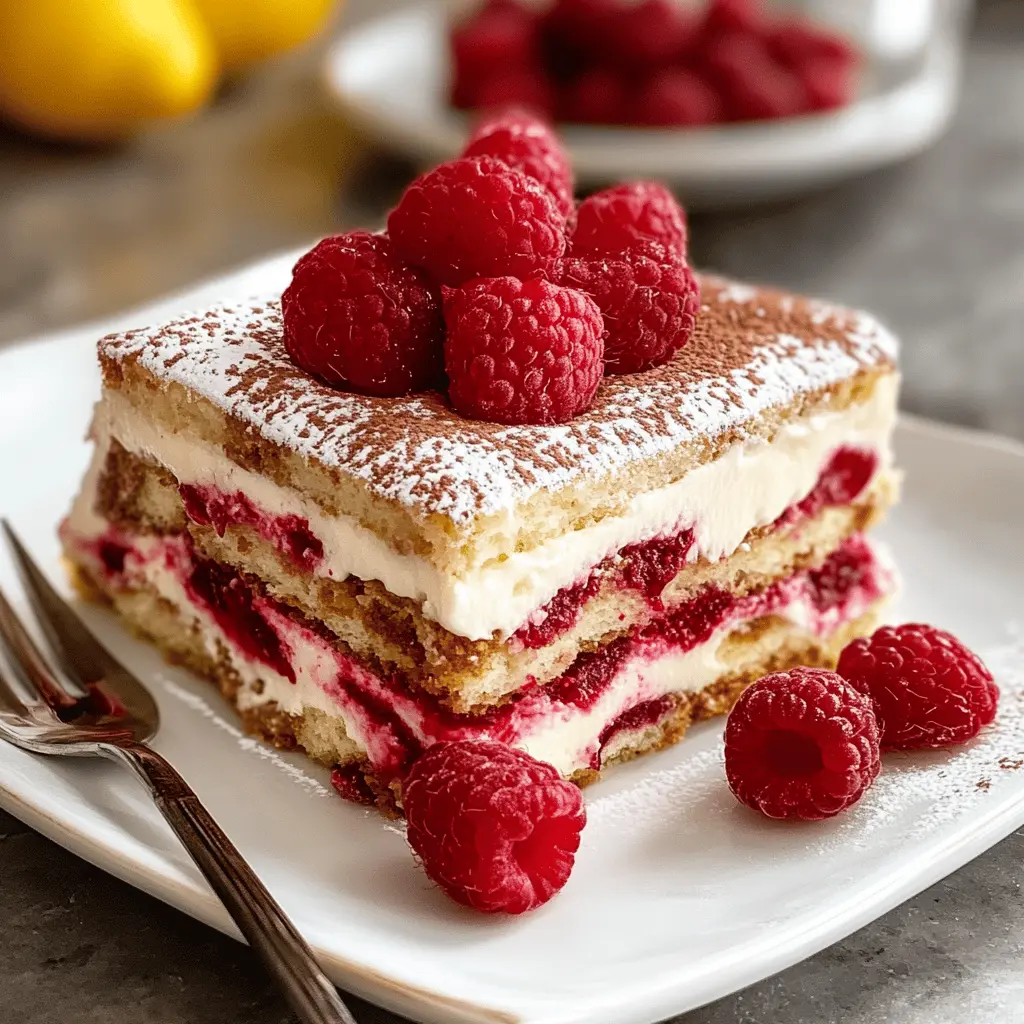 This fresh raspberry tiramisu is a delightful twist on the classic dessert! With layers of creamy mascarpone, sweet-tart raspberries, and delicate ladyfingers, it’s perfect for any occasion. Easy to make and simply delicious, it will impress your family and friends. Save this recipe now to enjoy a fruity, refreshing treat at your next gathering!
