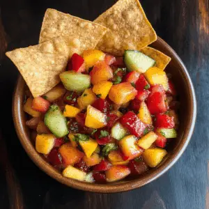 Brighten up your dessert table with this refreshing Fruit Salsa paired with crispy Cinnamon Chips! Made with a medley of colorful fruits and a hint of sweetness, it's perfect for summer gatherings or as a snack anytime. Don't forget to save this easy, delicious recipe for your next party or picnic!