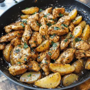 This Garlic Butter Chicken and Potatoes Skillet is a one-pan wonder! Juicy chicken breasts are seared to perfection, then tossed with tender potatoes and flavorful garlic butter. Perfect for busy weeknights or a cozy Sunday dinner. Save this recipe for an easy meal that your whole family will love! 🍽️✨
