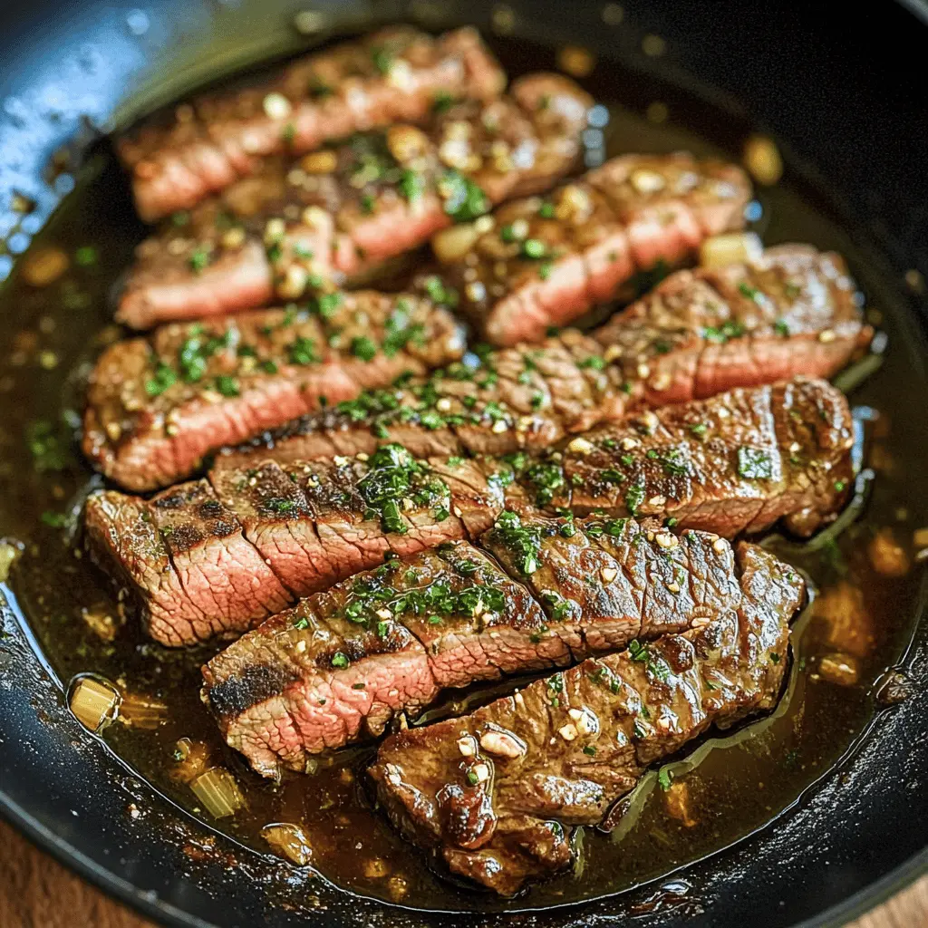 Sizzle your way to dinner bliss with this Garlic Butter Skillet Flank Steak! Juicy and full of flavor, this recipe combines perfectly cooked flank steak with rich garlic butter for a mouthwatering dish. Ideal for weeknight meals or special occasions, this dish will impress everyone at your table. Save this recipe to enjoy a delicious dinner anytime!