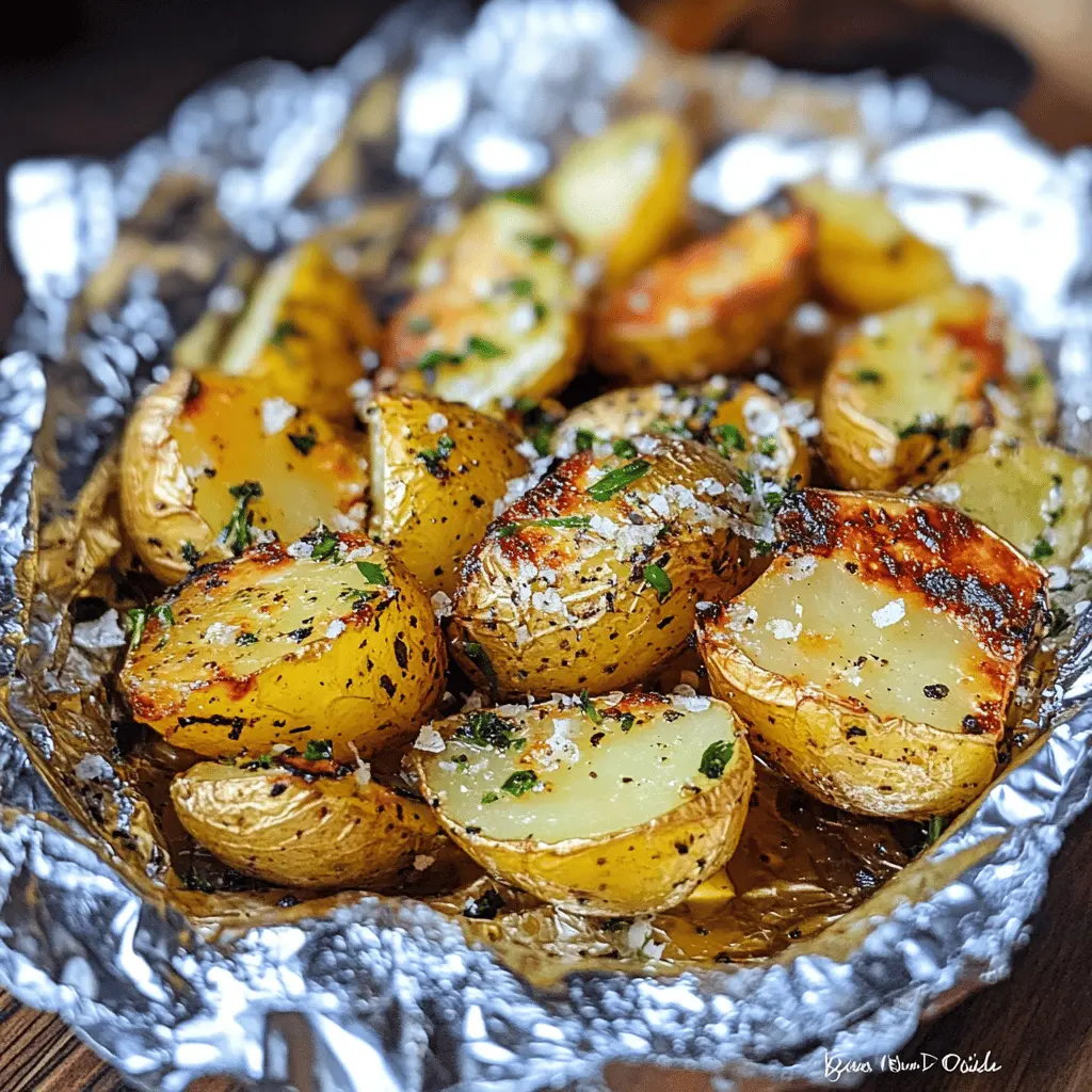 Treat your taste buds to these Garlic Herb Grilled Potatoes in Foil! Bursting with flavor from fresh herbs and garlic, these easy-to-make potatoes are perfect for grilling season. Their tender texture makes them a delightful side dish for any BBQ or picnic. Save this recipe to impress your family and friends at your next gathering!
