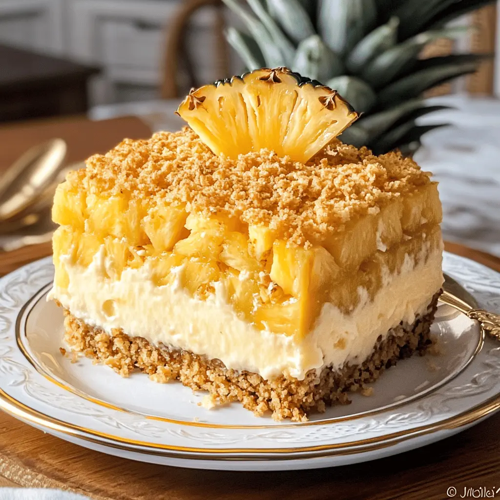 Treat yourself to a slice of nostalgia with Grandma's Pineapple Dream Recipe! This delightful dessert features layers of sweet cream cheese, tangy pineapple, and crunchy pecans, creating a perfect balance of flavors and textures. It's a hit for family gatherings, potlucks, or just a sweet treat at home. Save this recipe for a taste of comfort and cheer!