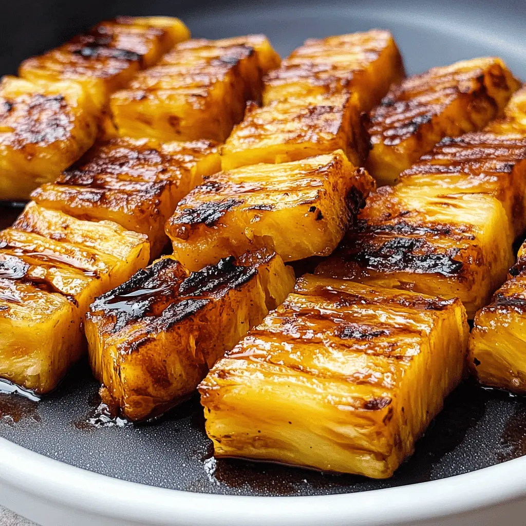 This Grilled Caramelized Brown Sugar Pineapple is a delicious treat that's perfect for summer gatherings! The natural sweetness of fresh pineapple shines through as it caramelizes beautifully on the grill. With just a few ingredients, you can create a mouthwatering dessert that pairs wonderfully with ice cream or as a flavorful side. Save this recipe to impress your guests at your next BBQ or picnic!