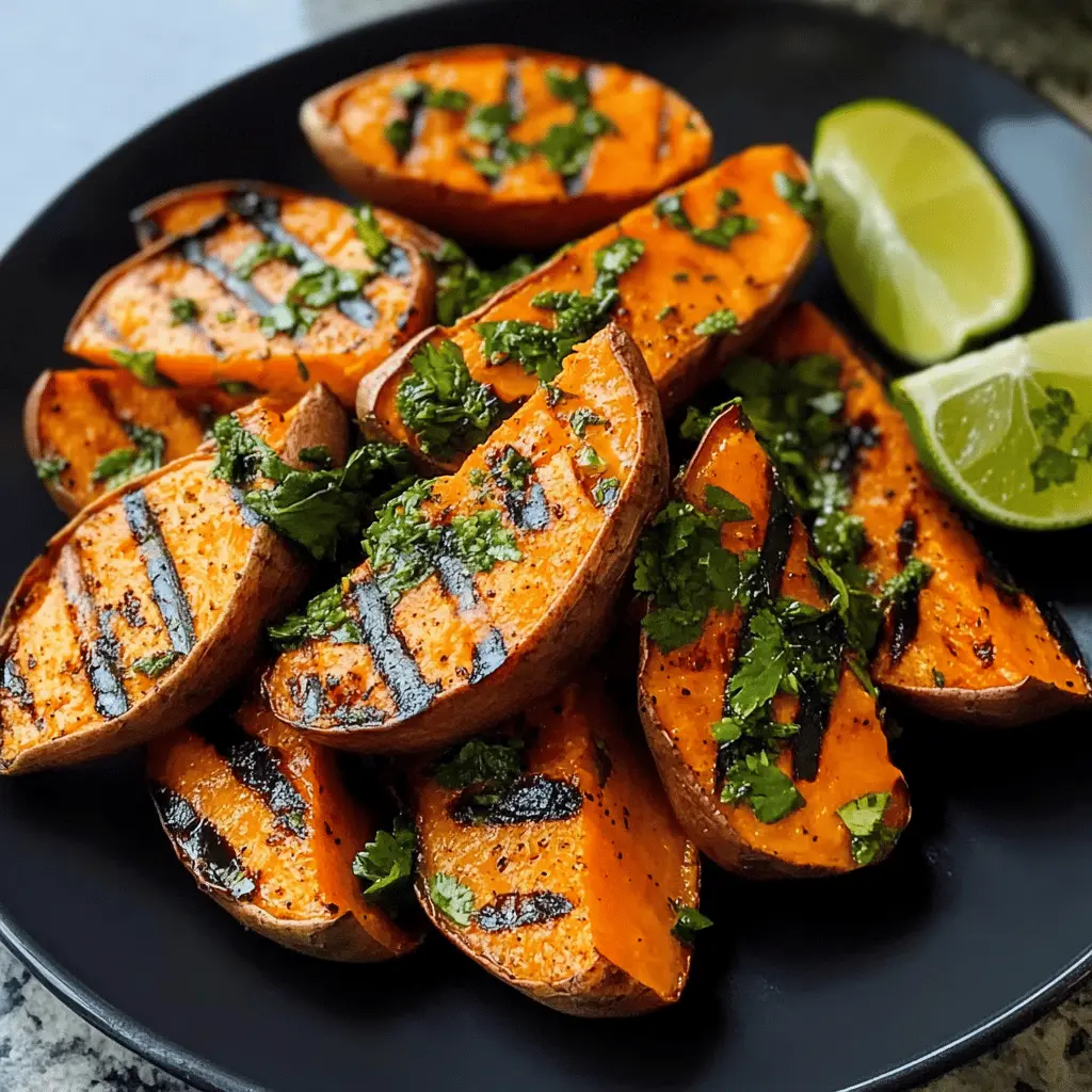Looking for a flavorful side dish? These grilled cilantro-lime sweet potatoes are bursting with zesty flavor! The combination of sweet potatoes, fresh cilantro, and a hint of lime makes this dish a must-have for your next BBQ or family gathering. Don't forget to save this recipe for a delicious and healthy addition to your meals!