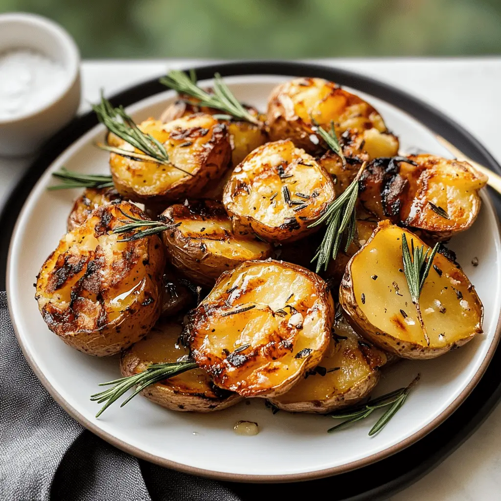 These Grilled Garlic Rosemary Smashed Potatoes are a must-try side dish! Full of savory garlic and aromatic rosemary, they’re perfect for BBQs, picnics, or any dinner gathering. Simple to prepare and packed with flavor, they're sure to be a hit with family and friends. Save this recipe for when you want to impress your guests with a delightful twist on classic potatoes!