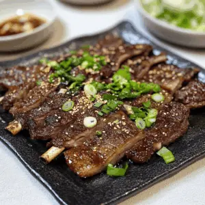 Get ready to fire up the grill with these delicious Grilled Korean Short Ribs! Marinated in a savory blend of soy sauce, garlic, and sesame oil, these tender ribs pack a flavor punch that will have everyone asking for seconds. Perfect for barbecues and gatherings! Save this recipe to impress your family and friends at your next cookout!