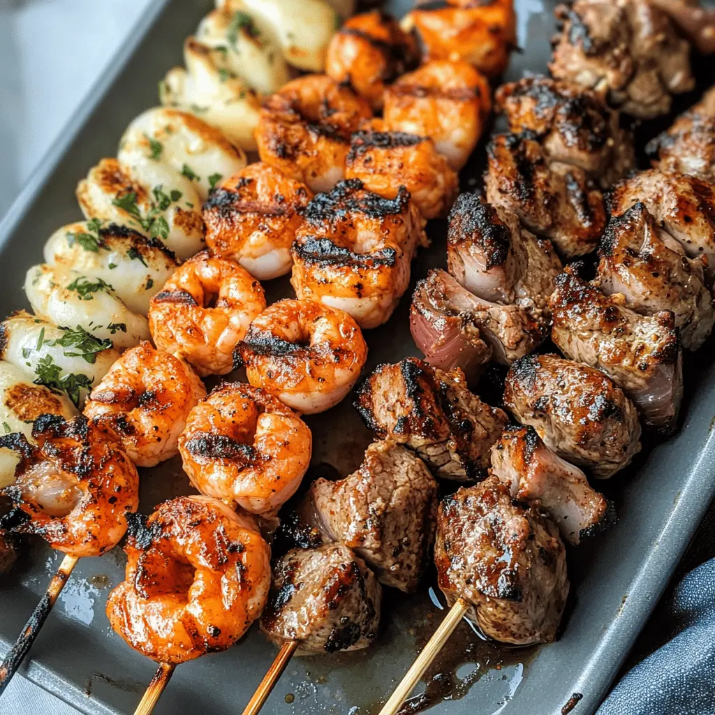 Get ready for a delicious twist on dinner with these Grilled Surf and Turf Skewers! Featuring succulent steak and tender shrimp, this recipe blends rich flavors for a mouthwatering meal. Perfect for summer barbecues or casual family dinners, don’t forget to save this one for your next gathering!