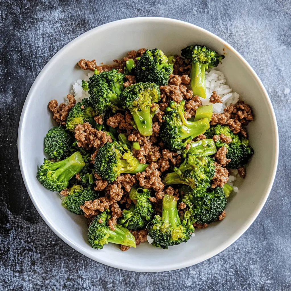 This easy ground beef and broccoli recipe is a perfect weeknight dinner! Packed with protein and fresh flavors, it comes together in just 30 minutes. Enjoy tender beef and crisp broccoli all tossed in a savory sauce that brings everything to life. Save this pin to make a quick and delicious meal that your family will love on busy nights!