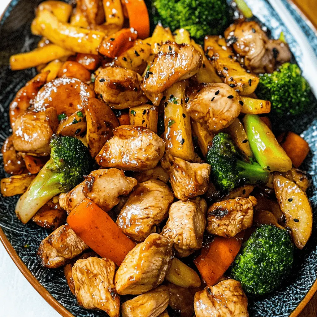 Looking for a delicious and easy dinner idea? This Hibachi Chicken and Vegetables recipe brings the flavors of your favorite restaurant right to your kitchen! Juicy chicken, colorful veggies, and a tasty sauce make this dish perfect for weeknight meals or special occasions. Save this pin for a balanced and flavorful dinner that everyone will love!