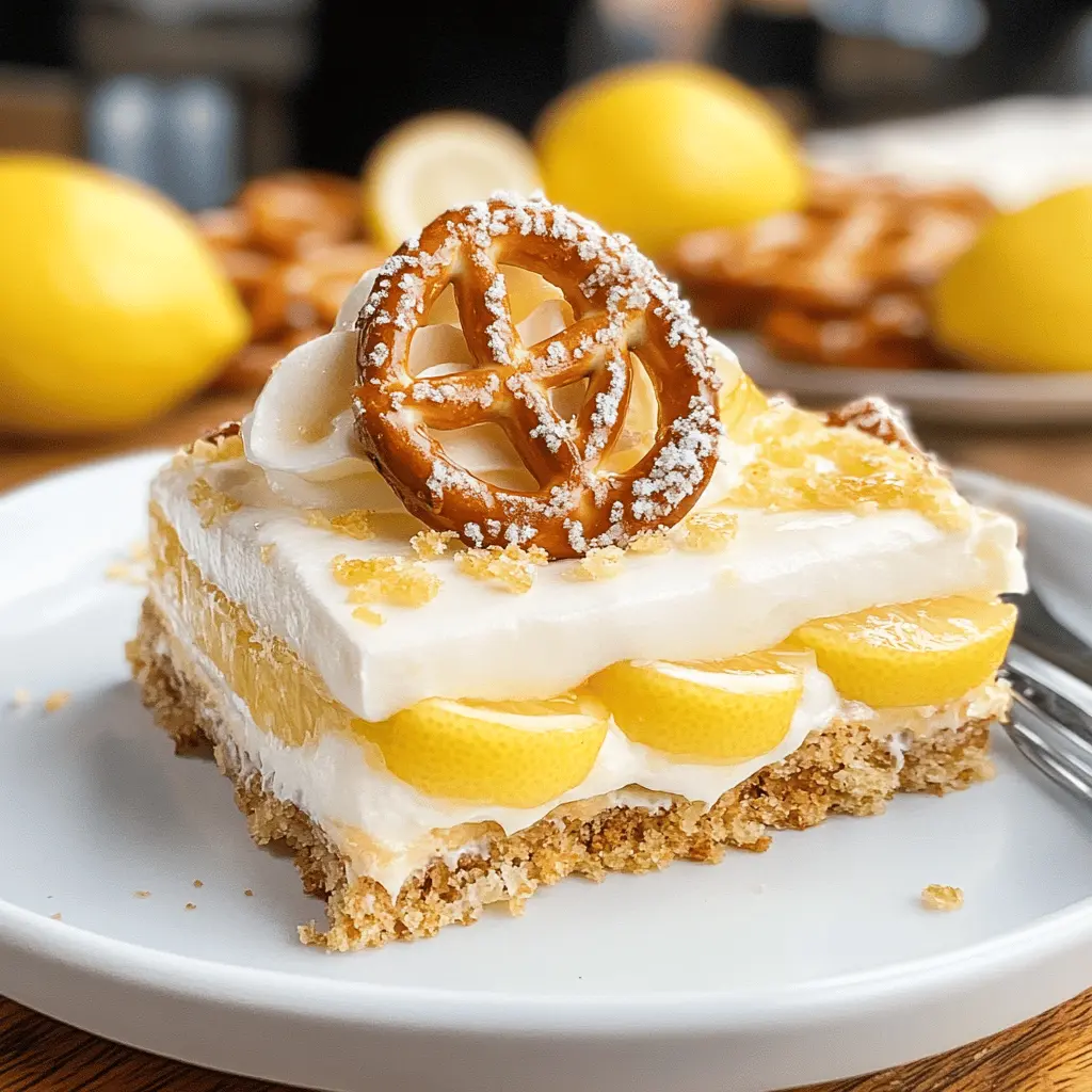 This Lemon Pretzel Dessert combines a crunchy pretzel crust with a creamy lemon filling, creating a delightful contrast in flavors and textures. It's a refreshing treat perfect for picnics, potlucks, or family gatherings. Save this recipe to impress your friends with a sweet and zesty dessert they'll love!