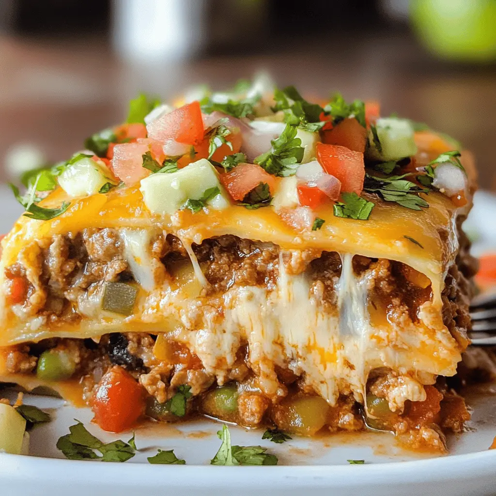 Looking for a tasty twist on dinner? This Mexican Lasagna layers bold flavors with tortillas, seasoned ground beef, black beans, and melted cheese for a comforting meal everyone will love. Perfect for easy weeknight dinners or cozy gatherings! Save this recipe now to bring some fiesta vibes to your next family meal!