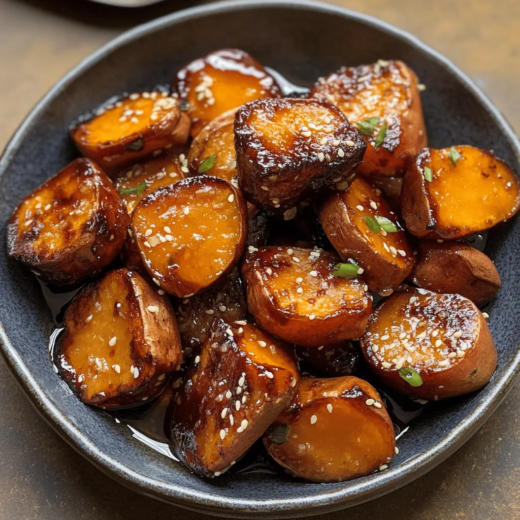 These Miso Glazed Melting Sweet Potatoes are a delightful twist on a classic favorite! The rich umami flavor of miso pairs perfectly with the natural sweetness of the potatoes, creating a dish that's both savory and satisfying. Perfect as a side for any occasion or a cozy weeknight dinner. Save this recipe to try it at home—your taste buds will thank you!