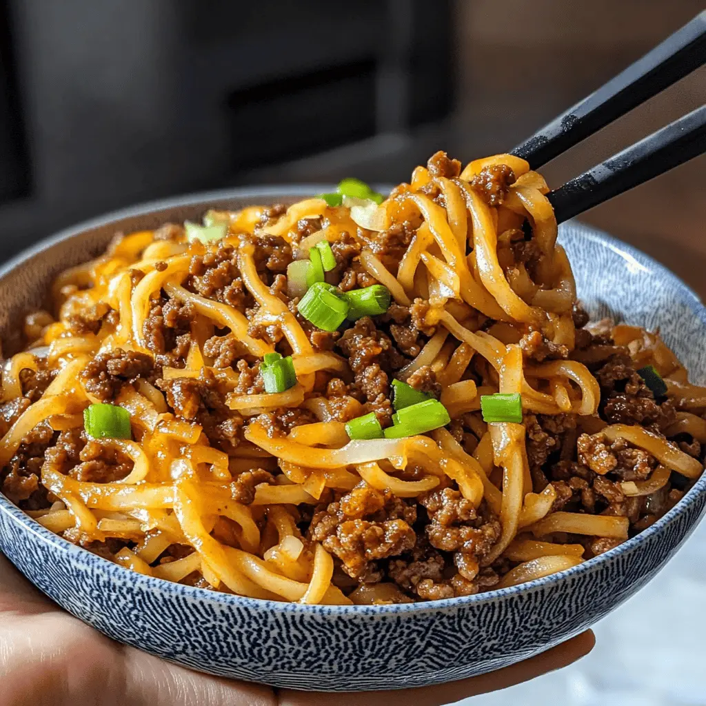 Looking for a quick and delicious dinner option? Try these Mongolian Ground Beef Noodles! With tender ground beef cooked in a savory sauce and tossed with fresh noodles, this dish is packed with flavor. Perfect for weeknight meals or any time you're craving comfort food. Save this pin for a tasty meal you’ll want to make again and again!