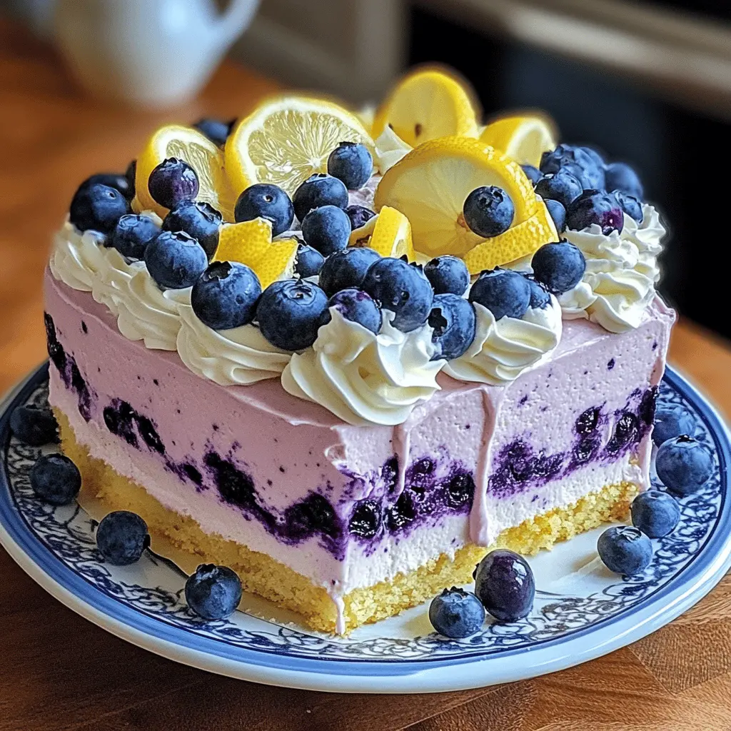 Brighten up your dessert table with this No-Bake Lemon Dazzling Blueberry Cream Cake! Featuring luscious layers of creamy lemon filling and tart blueberries, this cake is the perfect blend of sweet and tangy. Great for summer gatherings or any special occasion! Save this recipe for a delightful treat that’s oh-so-easy to make!