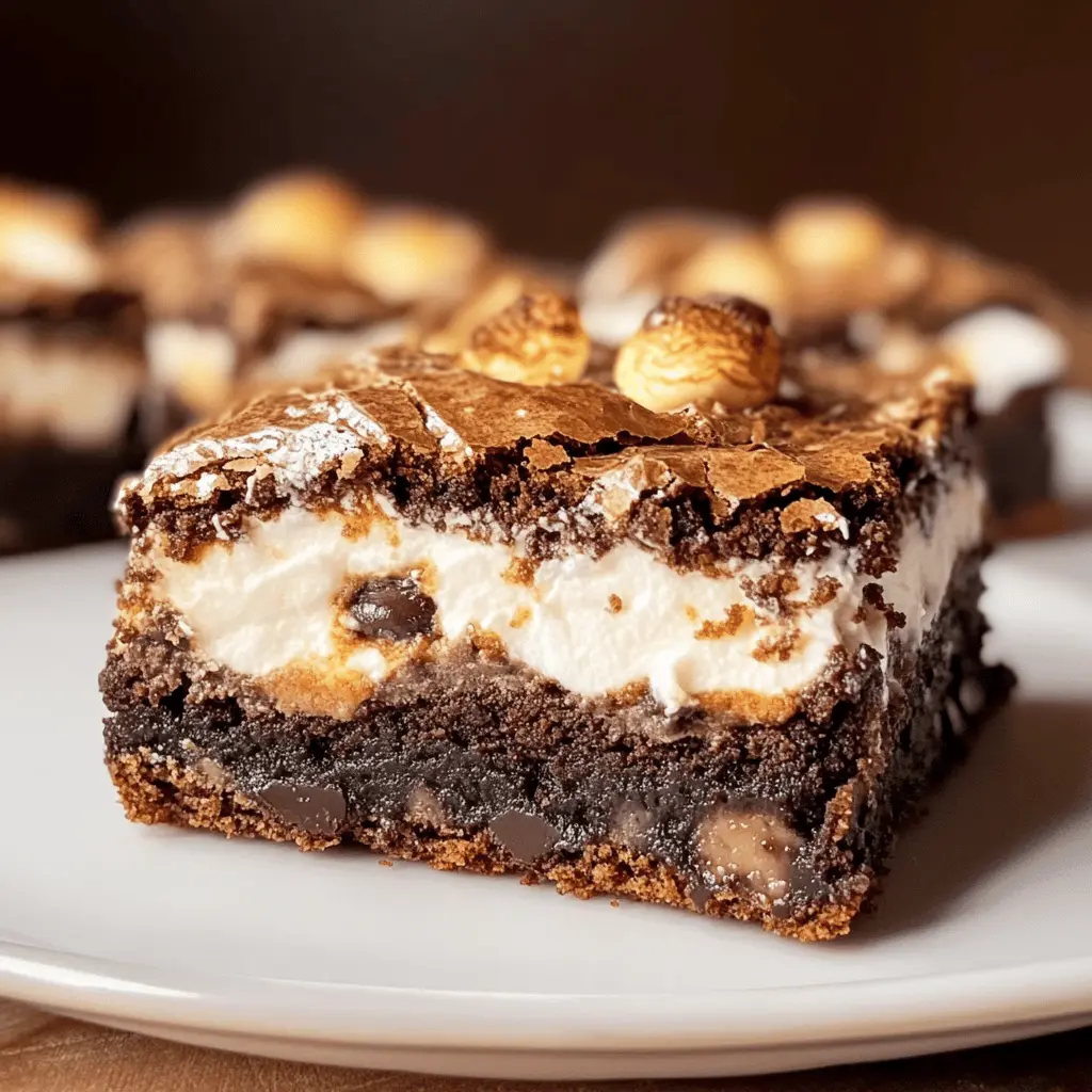 Get ready for a scrumptious treat with these S'mores Brownies featuring a delicious Vanilla Bean Marshmallow topping! This recipe combines rich, fudgy brownies with gooey marshmallows and crunchy graham crackers for a campfire favorite in every bite. Perfect for parties or a cozy night in, save this recipe for a delightful dessert that everyone will love!