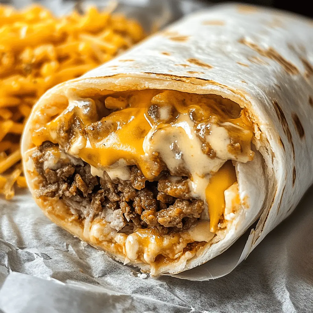 Get ready to taste the ultimate Taco Bell experience with the Beefy Melt Burrito! This delicious wrap features seasoned beef, cheesy goodness, and zesty sauces all packed in a warm tortilla. Perfect for quick lunches or late-night cravings, save this recipe to whip up your own favorite burrito at home. Ideal for taco night or any casual get-together!