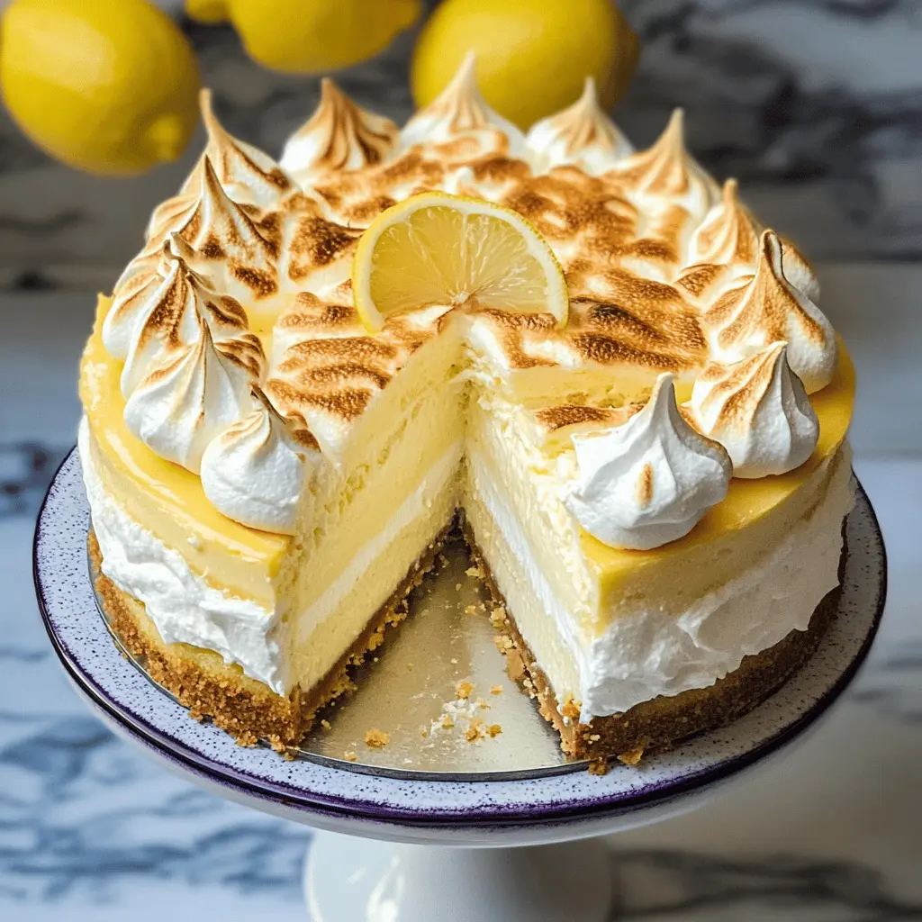 This Triple Lemon Meringue Cheesecake combines zesty lemon flavors with a creamy cheesecake texture, topped with a light and fluffy meringue. A perfect treat to brighten up any gathering! Save this delightful recipe for your next dinner party or special occasion and impress your guests with a dessert that’s both tangy and sweet!