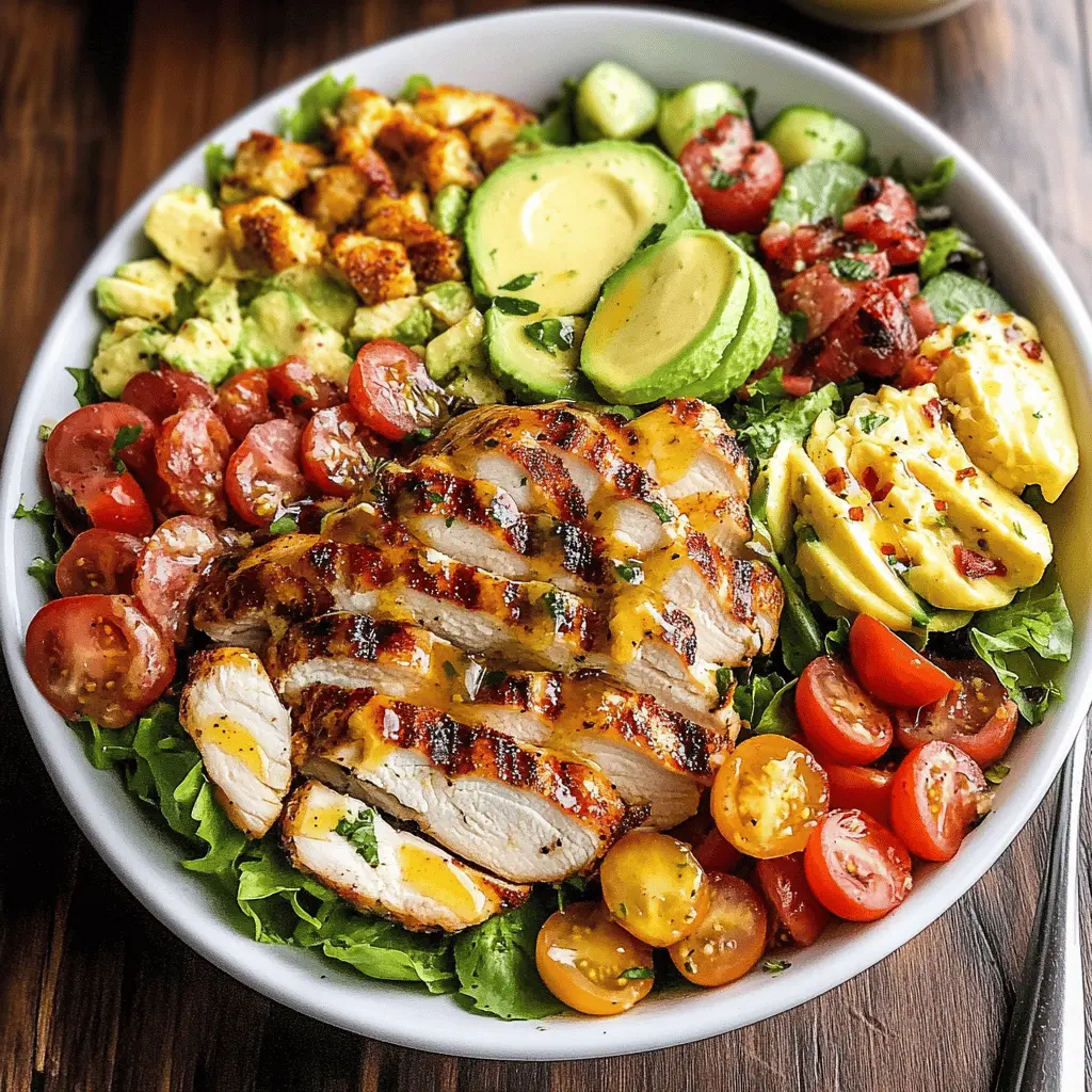 Easy Grilled Chicken Cobb Salad with Honey Dijon