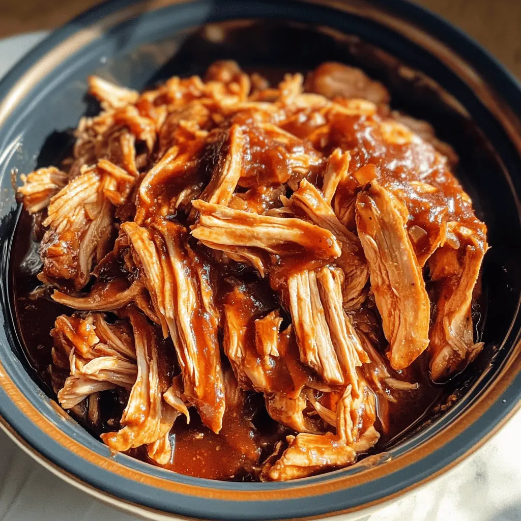 Easy Crock Pot BBQ Pulled Chicken Recipe
