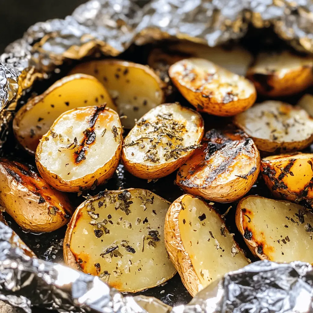 Easy Garlic Herb Grilled Potatoes in Foil