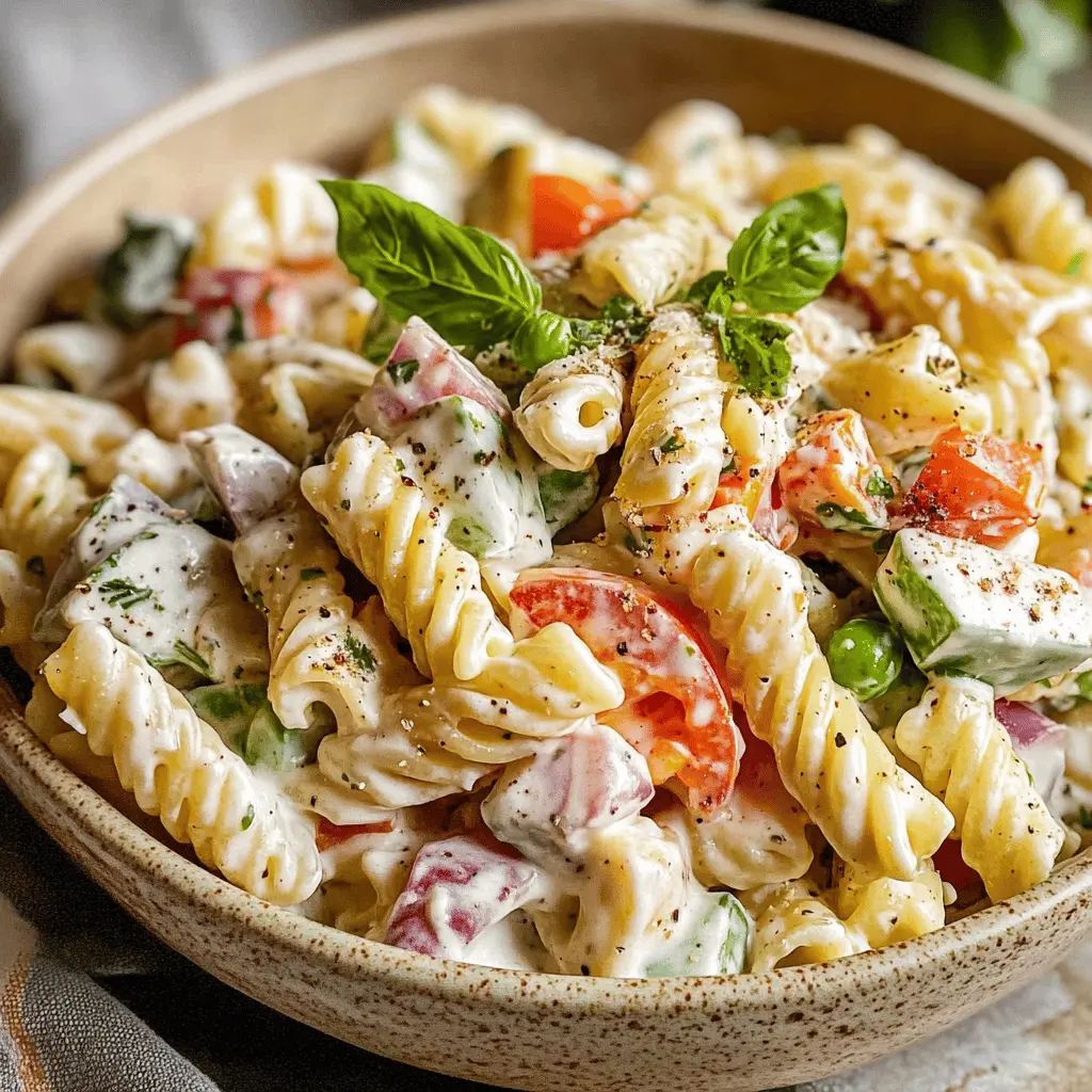 Easy Creamy Pasta Salad Recipe for Summer