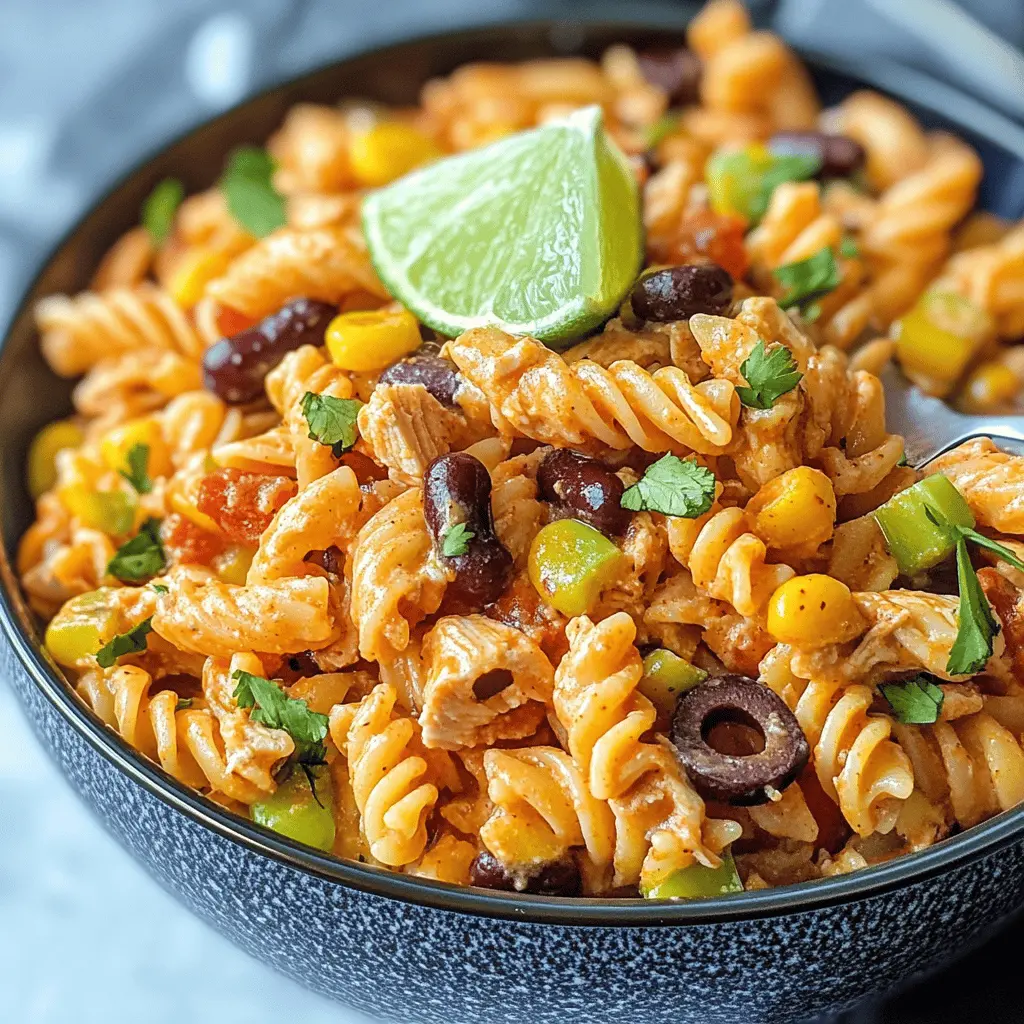 Easy Zesty Chicken Enchilada Pasta Salad Recipe