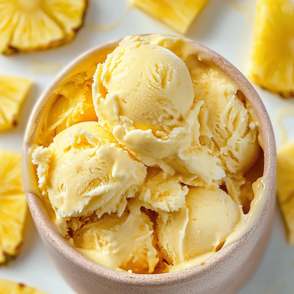 Easy Homemade Pineapple Ice Cream Recipe