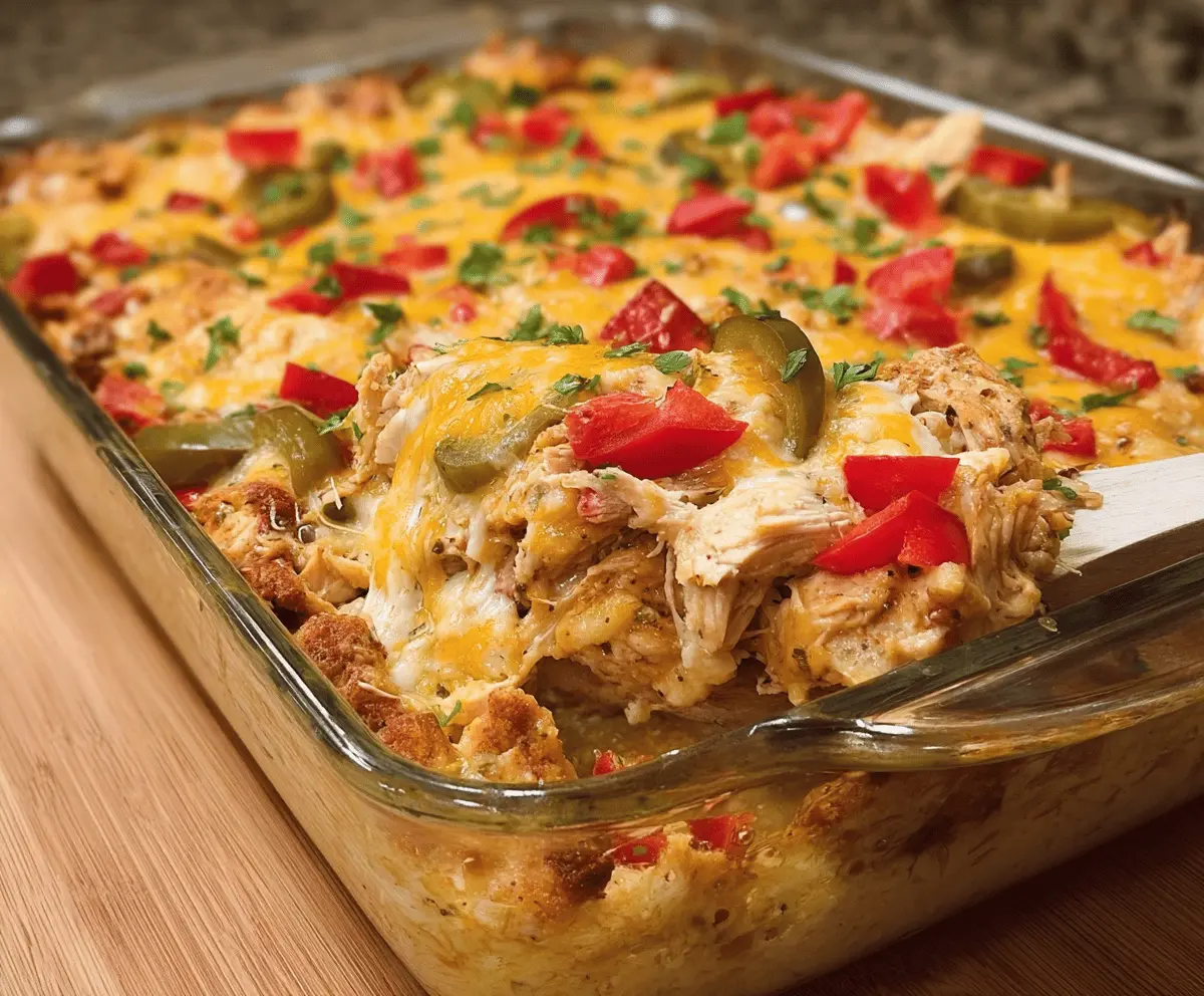 Easy Chicken Fajita Casserole Recipe