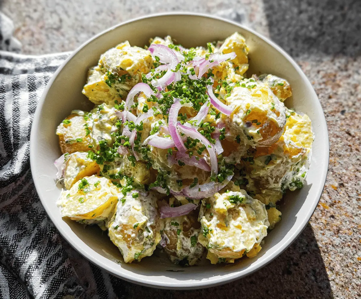 Easy Sour Cream and Onion Potato Salad Recipe