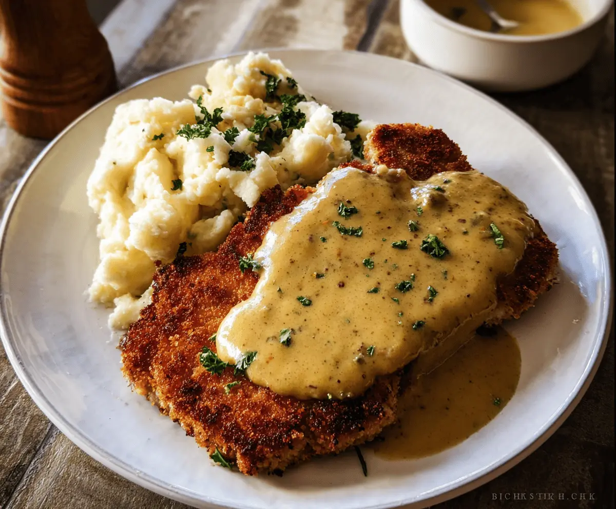 Easy Pork Schnitzel With Creamy Dijon Gravy