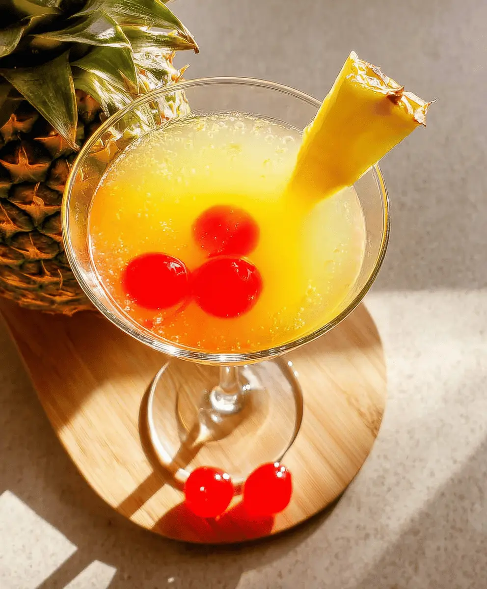 Easy Pineapple Upside Down Martini Recipe