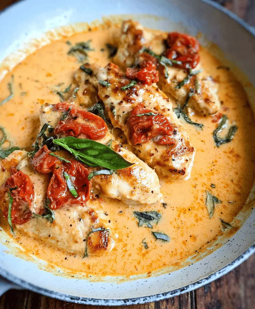 Easy Chicken with Creamy Tomato Basil Sauce