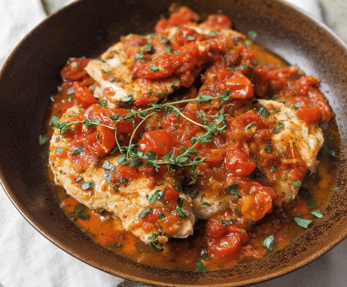 Healthy Chicken Pomodoro Skillet Recipe