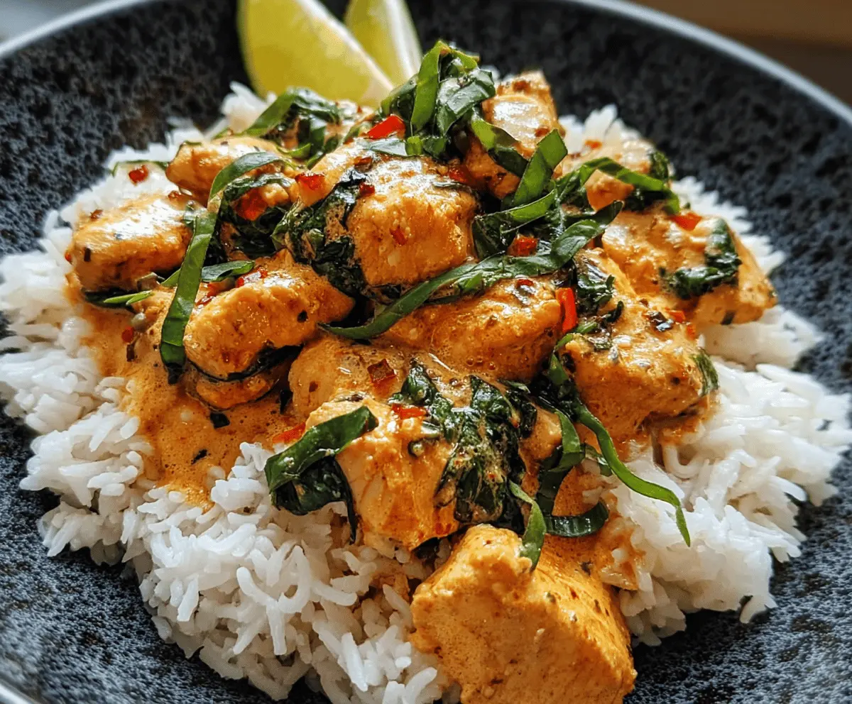 Easy Spiced Coconut Basil Chicken Recipe