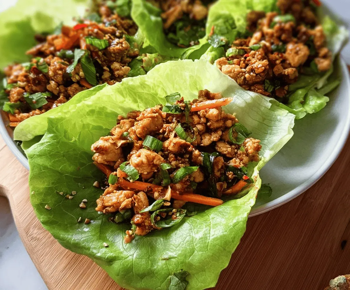 Easy Thai Chicken Lettuce Wraps Recipe