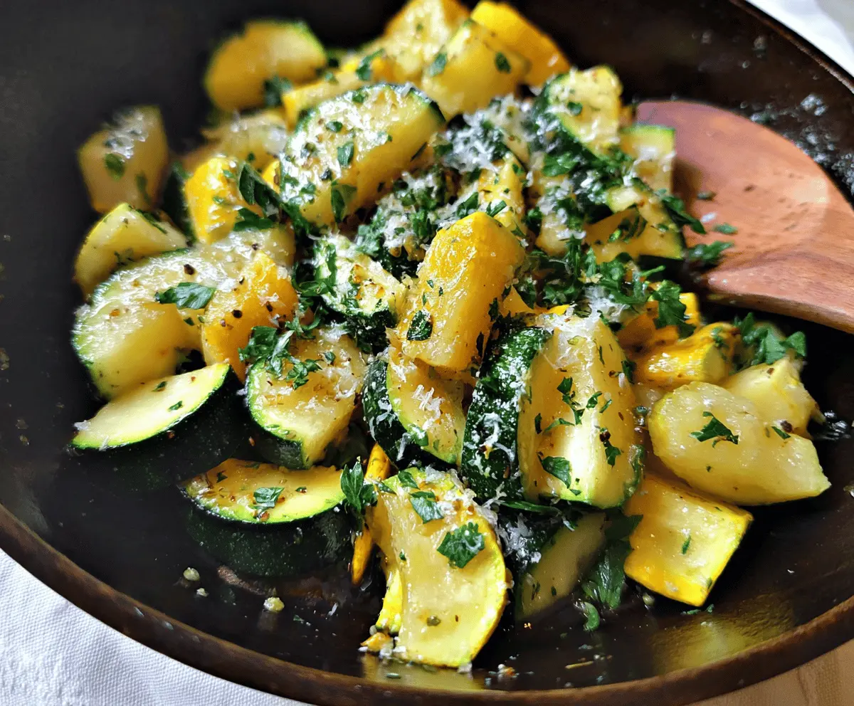Easy Low Carb Garlic Butter Zucchini and Squash