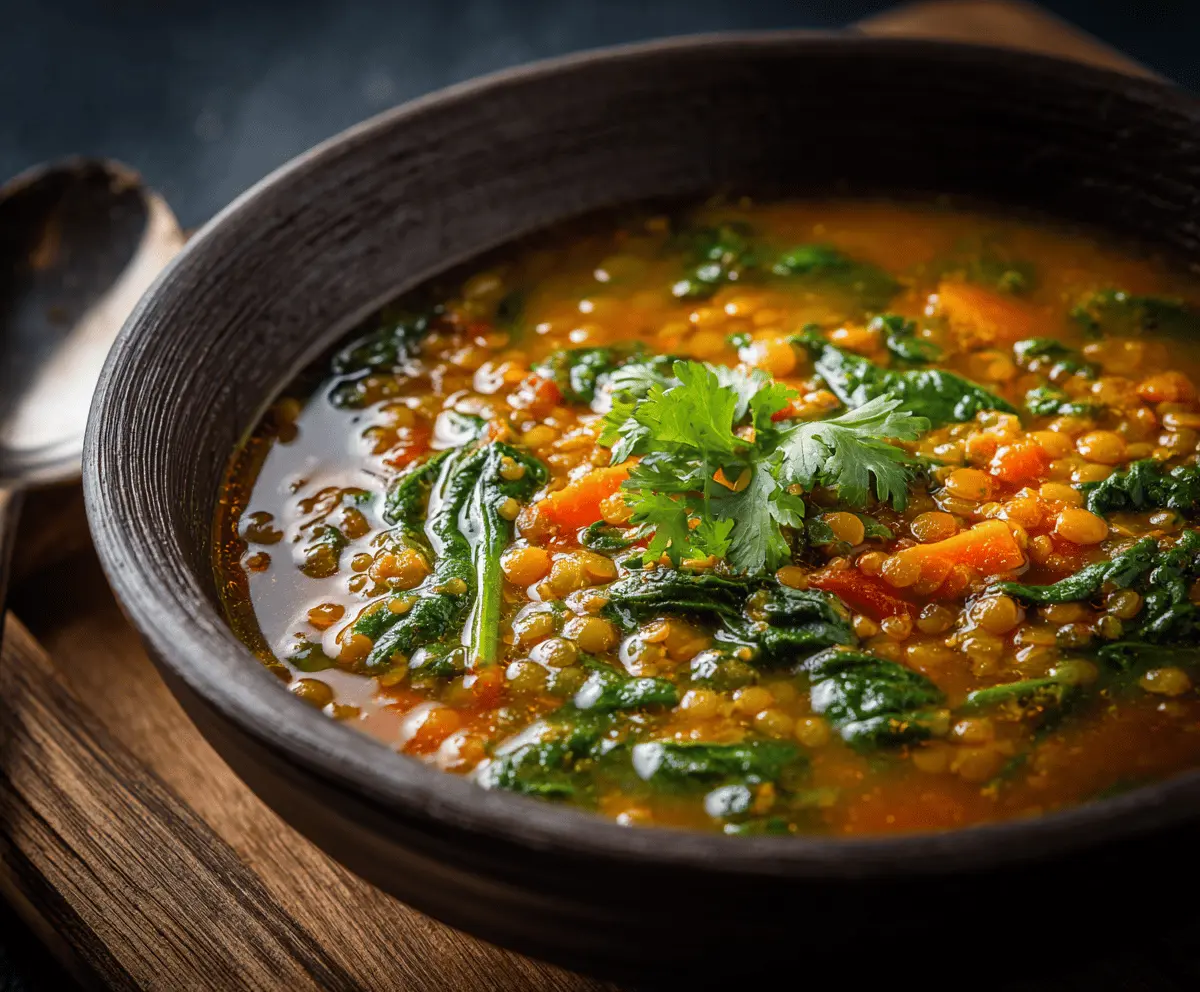 Lentil Soup with Spinach