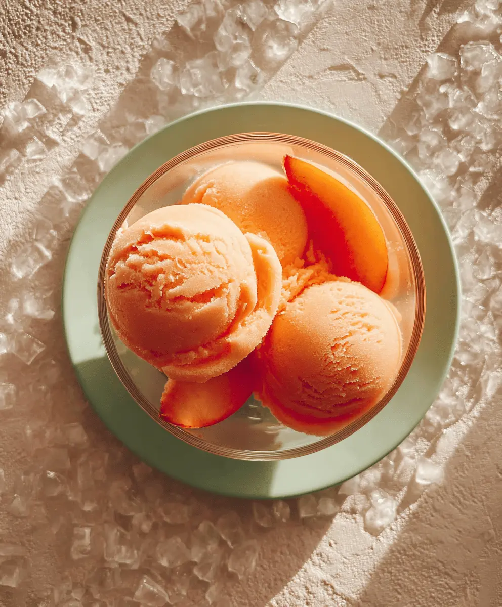 Creamy Homemade Peach Sorbet Recipe