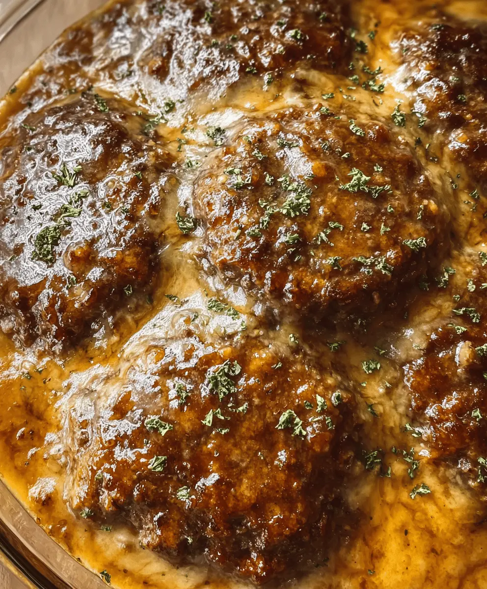 Easy Amish Hamburger Steak Bake Recipe