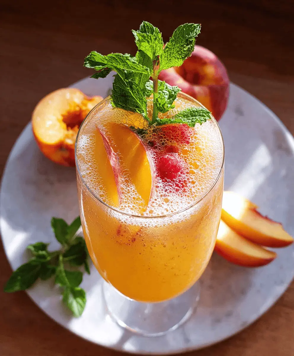 Refreshing Peach Bellini Mocktail Recipe