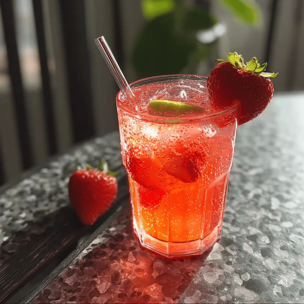 Refreshing Strawberry Dirty Sprite Mocktail Recipe