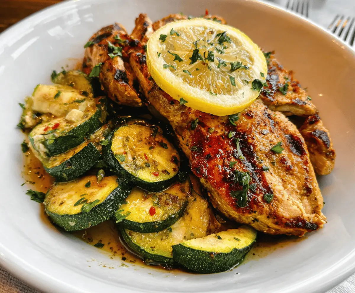 Easy Asado Chicken with Zesty Lemon Zucchini