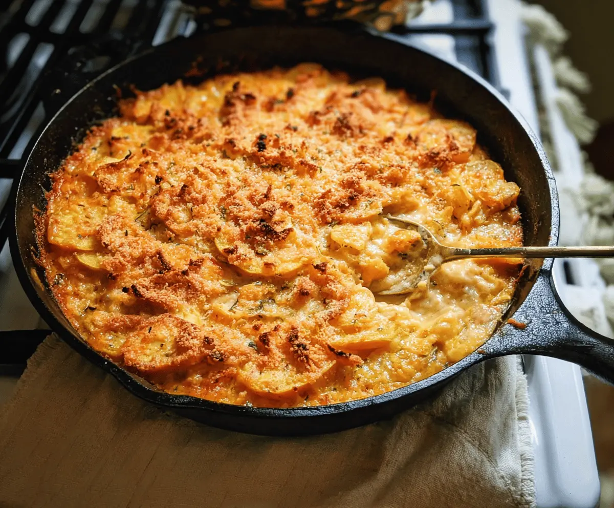 Cozy Southern Squash Casserole with Cheese