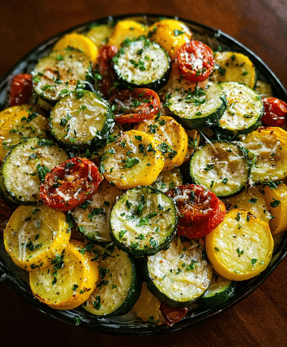 Easy Garlic Parmesan Zucchini and Squash Medley